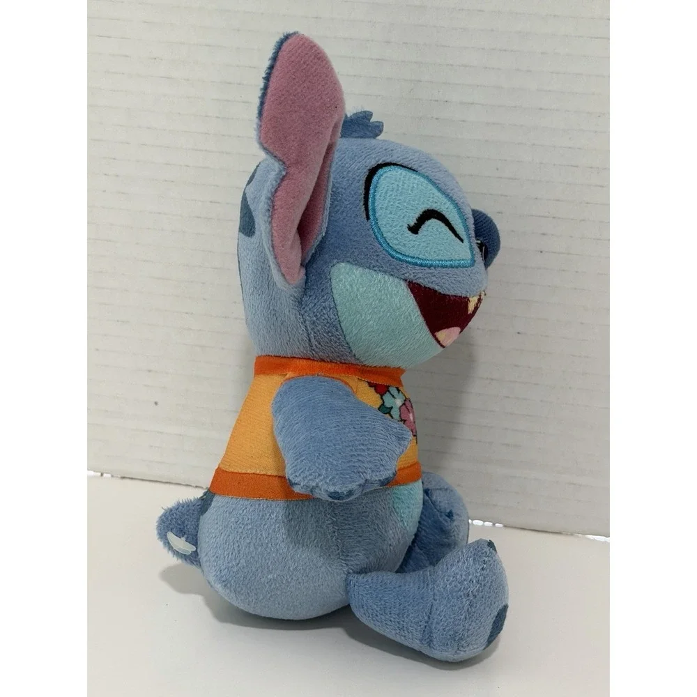 Disney Stitch Plush Hawaiian Lei Shirt Toy 7.5